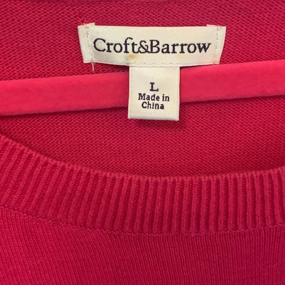 🌺CROFT & BARROW PINK SWEATER (Large)🌺 - Picture 3 of 12